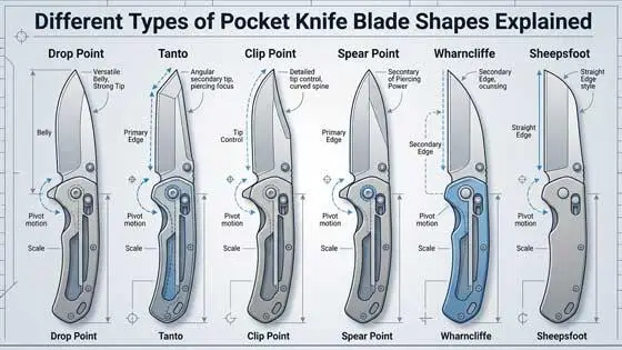 The Most Common Pocket Knife Blade Shapes Explained