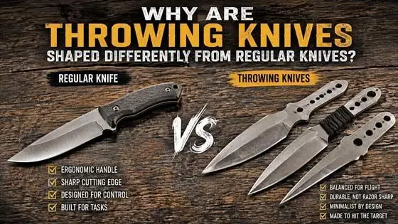 Why Are Throwing Knives Shaped Differently From Regular Knives?