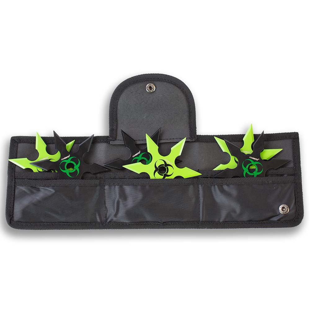 Biohazard Throwing Star Set - Zombie Ninja Gear - Biohazard Shuriken