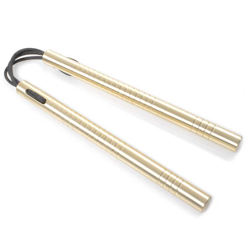 Corded Brass Speedchucks - Collectors Metal Nunchucks - Heavy
