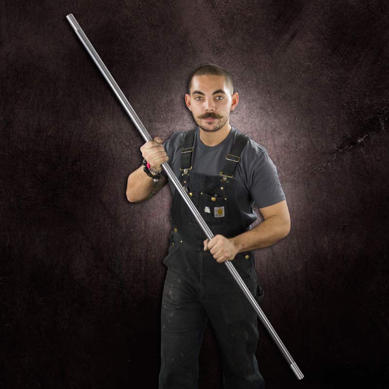 Medium Weight. Made in USA Steel Bo Staff Martial Art 1/' RND 6 ft L