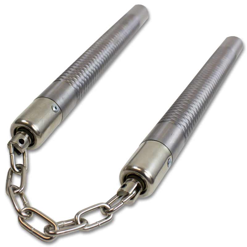 Diamond Grip Steel Nunchaku Machined Steel Nunchaku HeavyDuty