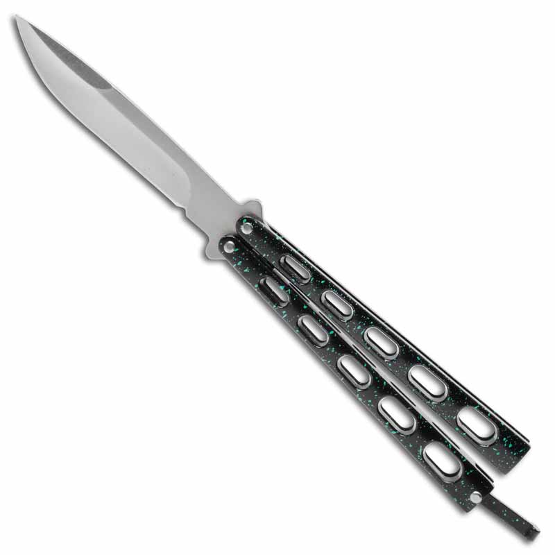 Green Speckled Vented Balisong