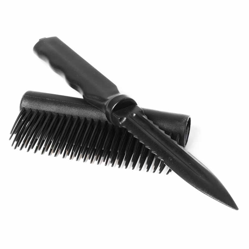Hidden Blade Brush - Black Plastic Brush Knife - Nonmetal Hidden