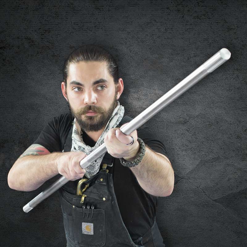 Silver Competition Aluminum Bo Staff Aluminum Alloy Bo Staff