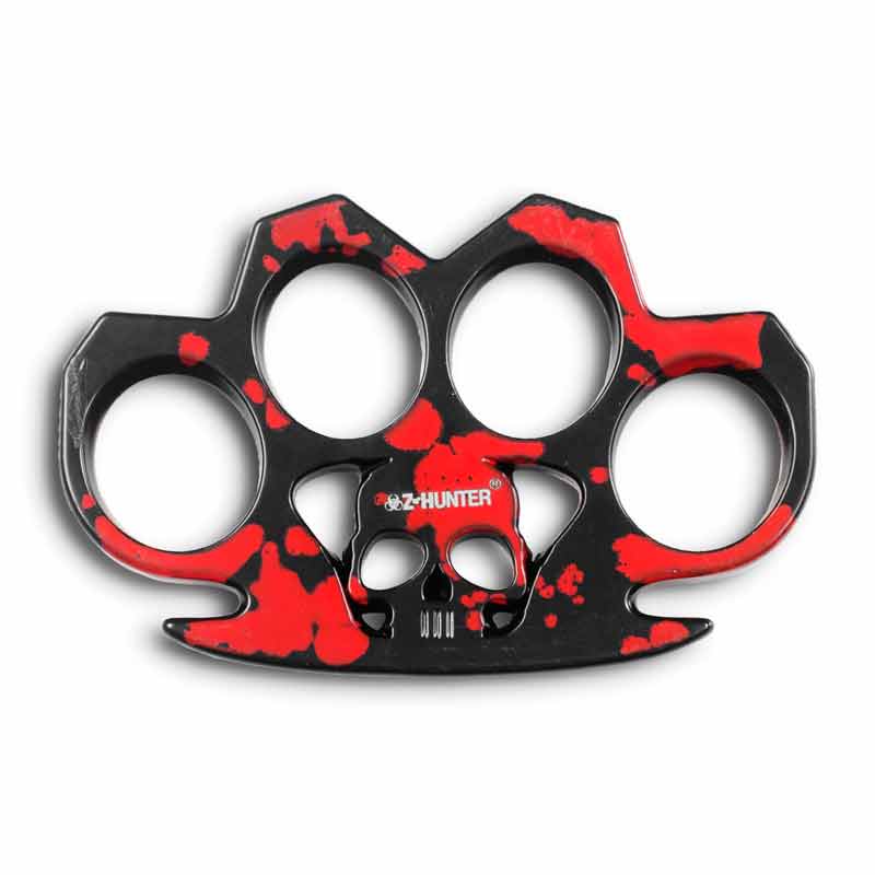 Black Plastic Knuckle Duster - Fist-Loading Weapon - Brass 