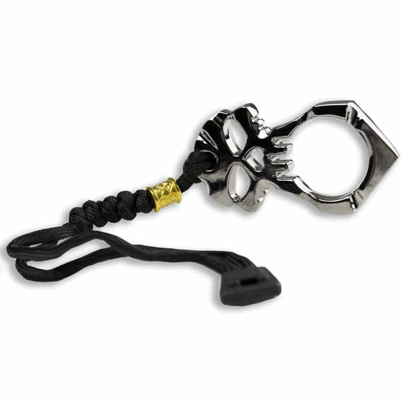 Silver Skull Defense Ring - Pointed Knuck Bottle Opener - Metal