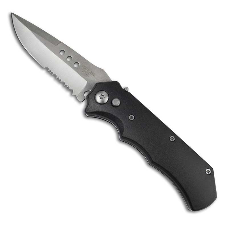 Tactical defense switchblade combo blade automatic knife stainless