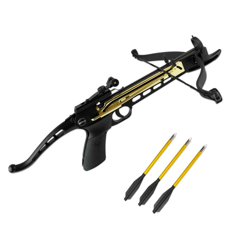 SAS 50lb Pistol Crossbow Set – 2 Pack With Arrows – Hand Held Hunting Bow
