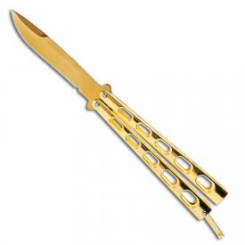Gold Vented Butterfly Knife