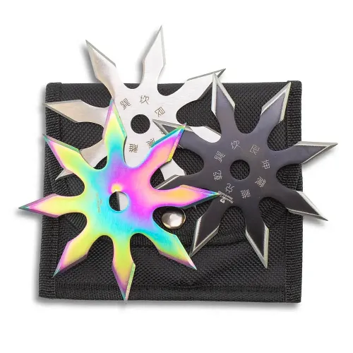 8-Point Multicolored Shuriken Set