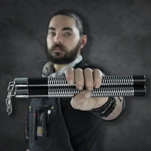 Black Competition Aluminum Nunchucks