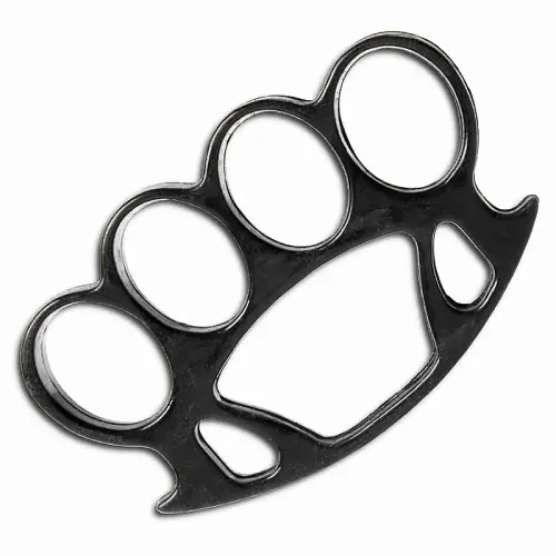 Black Plastic Knuckle Duster