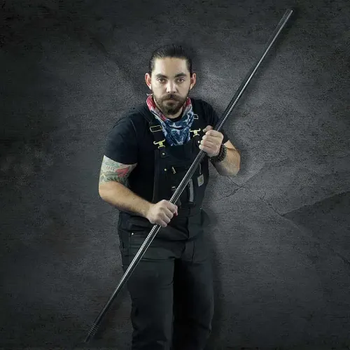 Black Steel Bo Staff