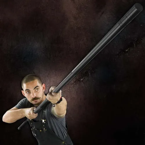 Black Diamond Grip Steel Bo Staff