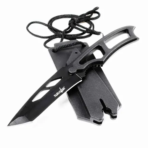 Black Tactical Neck Knife