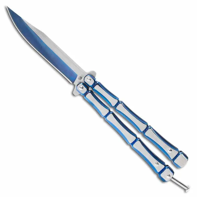 Blue Bones Butterfly Knife