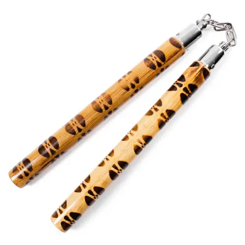 Burned Rattan Nunchaku