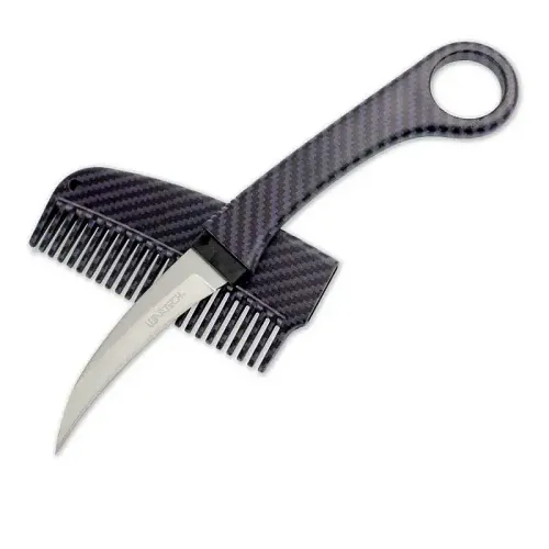 Carbon Fiber Karambit Comb Knife