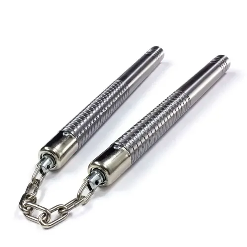 Diamond Grip Steel Nunchaku