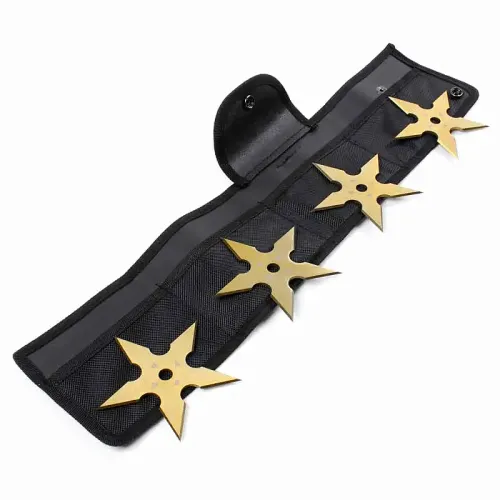 Gold Throwing Star Set