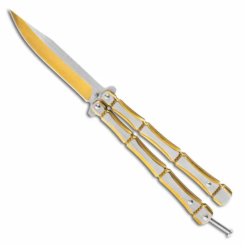 Golden Bones Butterfly Knife