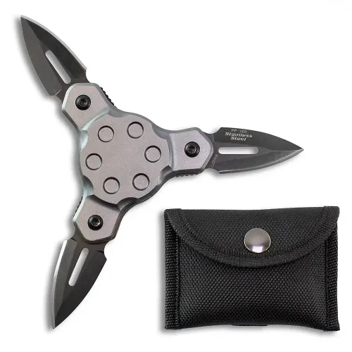 Gray Foldable Throwing Star