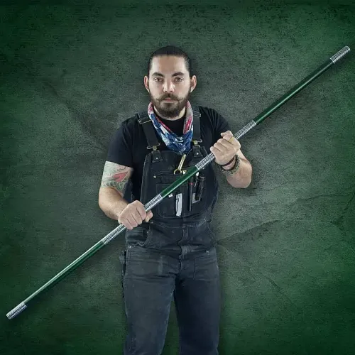Green Competition Aluminum Bo Staff