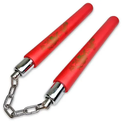 Red Foam Chain Nunchaku