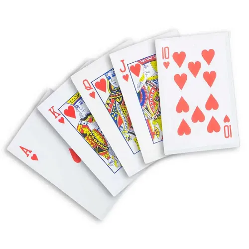Royal Flush Throwing Cards