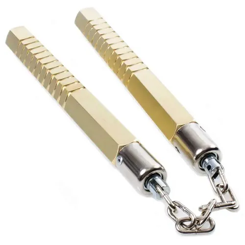 Solid Brass Hexagon Nunchaku