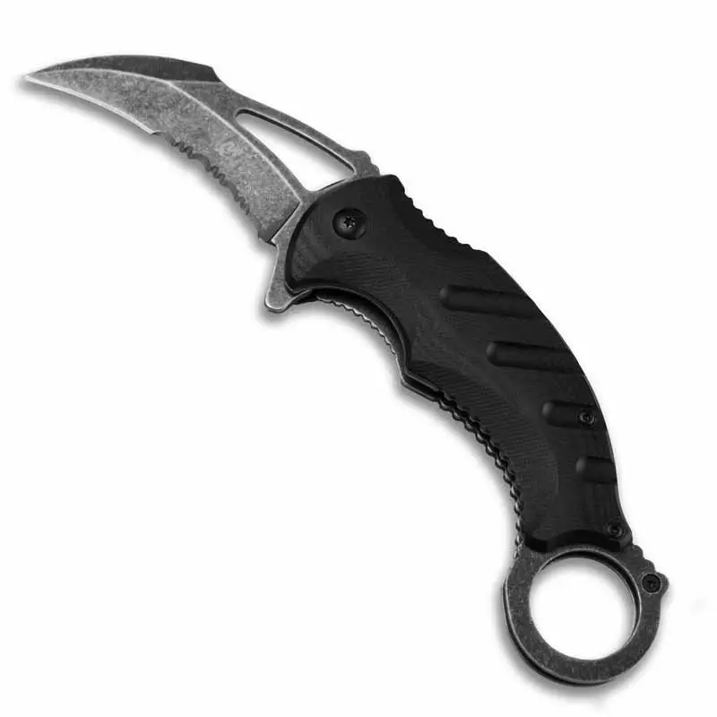 Stonewashed Folding Karambit