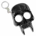 Black Skull Defense Keychain