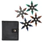 Colored-Blade Throwing Star Set