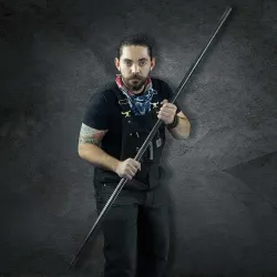 Black Steel Bo Staff