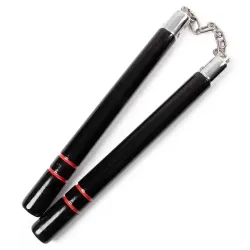 その他 KACHAMUKKU BLACK Black Studded Nunchaku - Wooden Nunchucks with Studs - Studded