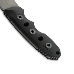 Dark Tactical Knife - Stonewashed Fixed Blade - Outdoor Tac Knives