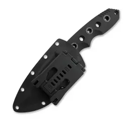 Dark Tactical Knife - Stonewashed Fixed Blade - Outdoor Tac Knives