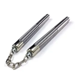 Diamond Grip Steel Nunchaku