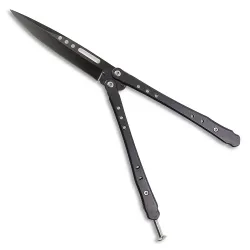 Industrial Black Butterfly Knife