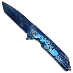 Metallic Blue Pocket Knife