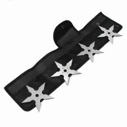 Silver Throwing Star Set