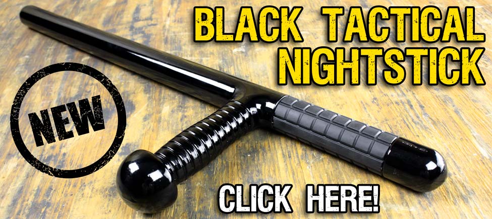 The Black Tactical Nightstick is the Heavy Duty EDC Weapon Pros Love!