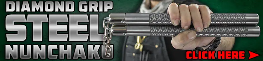 Diamond Grip Steel Nunchaku