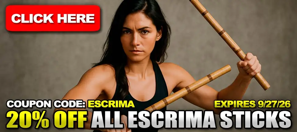 20% off all escrima sticks