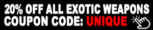 20% Off All Exotic Weapons!