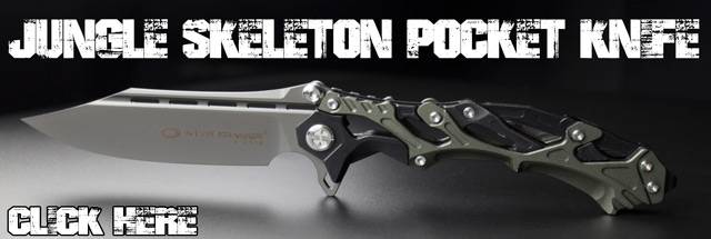 Take the Jungle Skeleton Pocket Knife on your next mission!