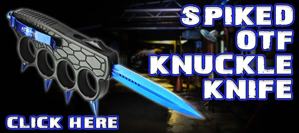 Make Your Fist Dangerous From Every Angle with the Spiked OTF Knuckle Knife!