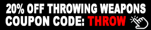 20% Off All Throwing Weapons!