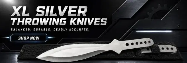 XL Silver Throwing Knives - Balanced and Durable!